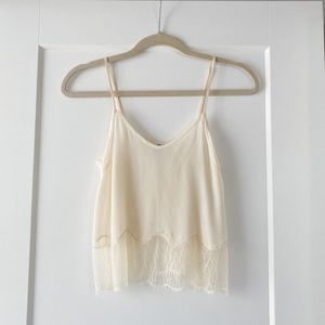 Wilfred Ivory Lace Tank Top